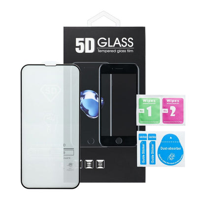 OEM Screen Protector Film for Samsung Galaxy A07 4G A075, Tempered Glass, Full Glue, 5D, Black