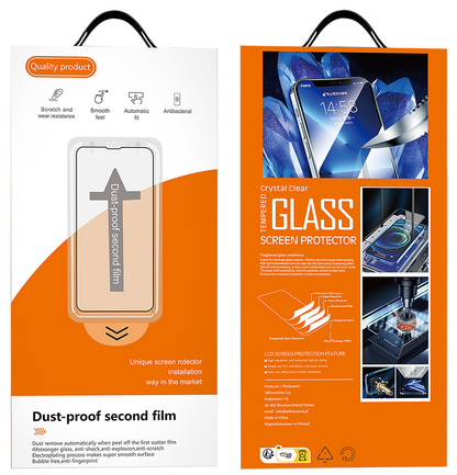 OEM Dust Free Easy Fit Screen Protector for Apple iPhone 15 Pro Max, Tempered Glass, Full Glue, Black