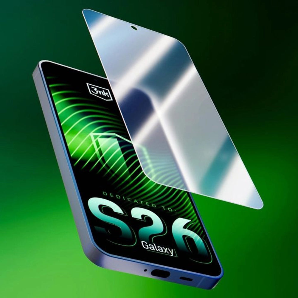 3MK FlexibleGlass Screen Protector for Samsung Galaxy S26 S942, Flexible Glass, Full Glue, Transparent