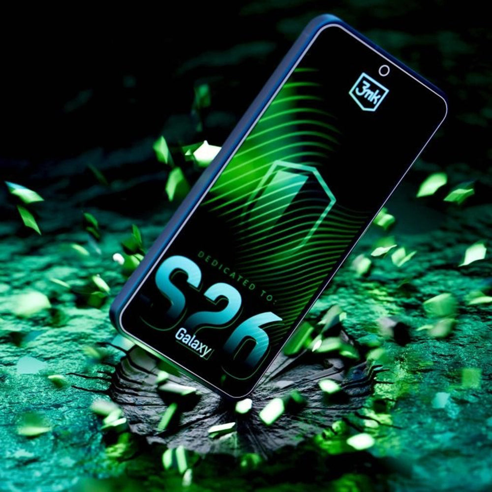 3MK FlexibleGlass Screen Protector for Samsung Galaxy S26 S942, Flexible Glass, Full Glue, Transparent