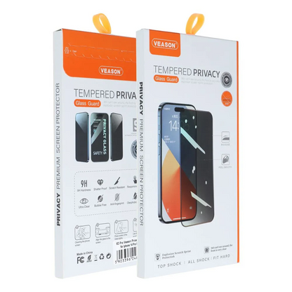 Veason Privacy Screen Protector for Apple iPhone 14 / 13 Pro, Tempered Glass, Full Glue, 6D