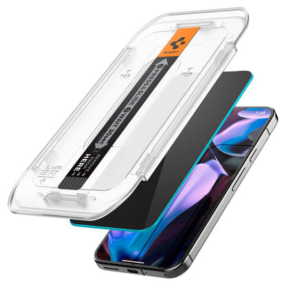 Spigen GlastR EZ FIT Privacy Screen Protector for Google Pixel 9 Pro XL, Tempered Glass, Full Glue, Set of 2 pieces AGL09313