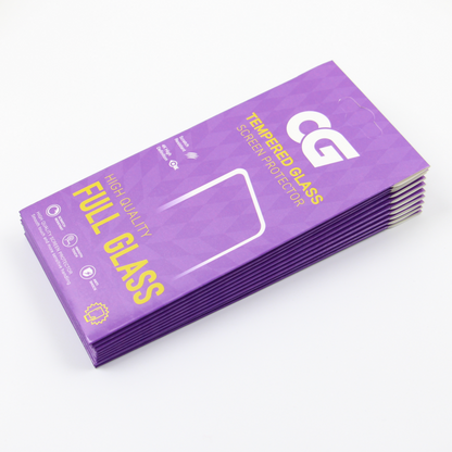 OG Premium Screen Protector Film for Samsung Galaxy A54 A546, Tempered Glass, Full Glue, Set of 10 pieces, Black
