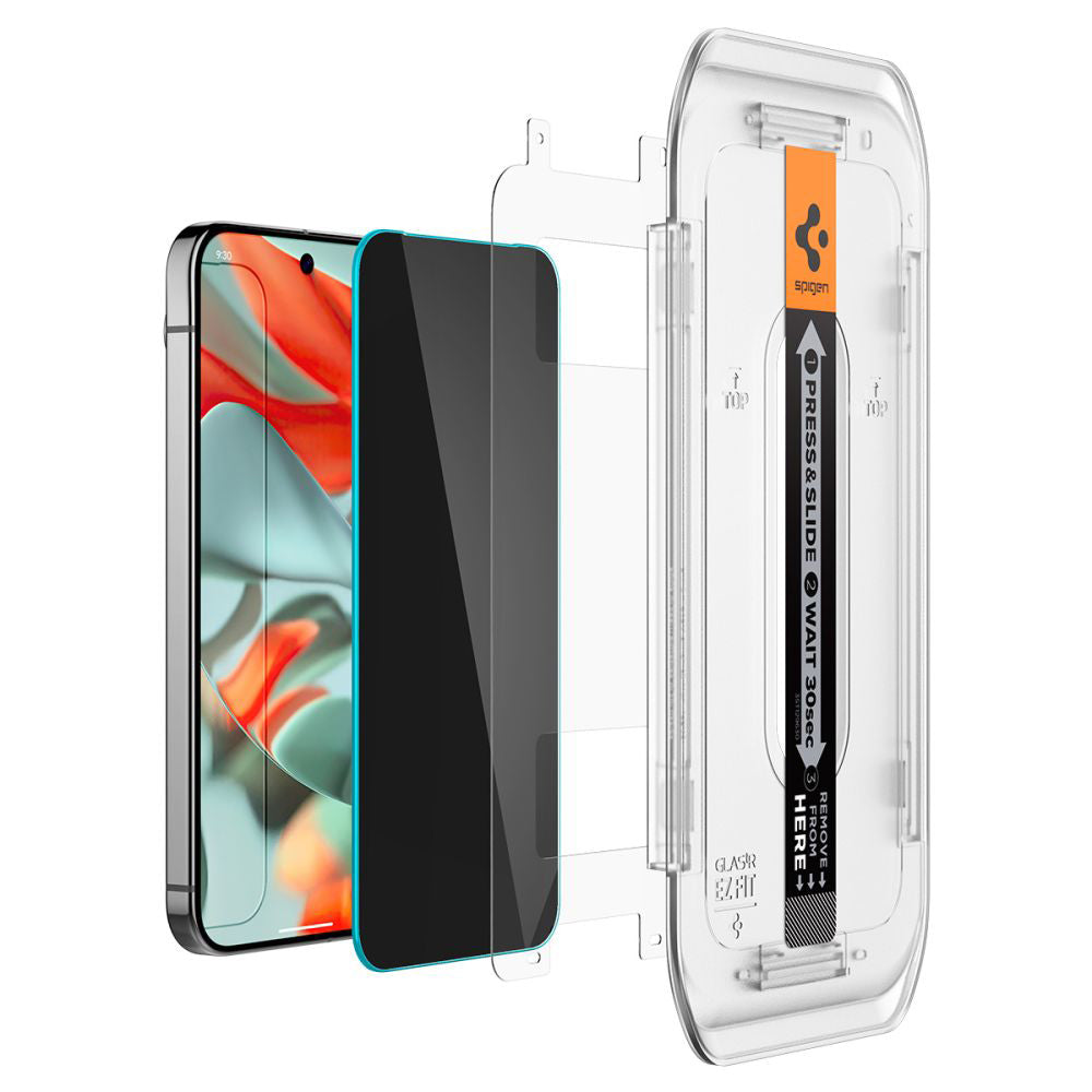 Spigen GlastR EZ FIT Privacy Screen Protector for Google Pixel 9 Pro XL, Tempered Glass, Full Glue, Set of 2 pieces AGL09313