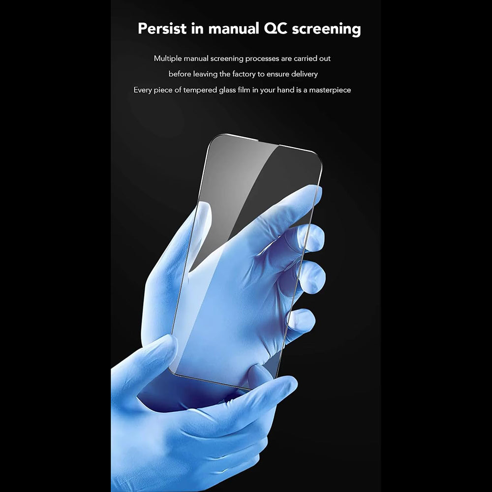 Anank 1X Reinforced Anti-Fingerprint Screen Protector for Apple iPhone 16, Tempered Glass, Full Glue, 2.5D, Black