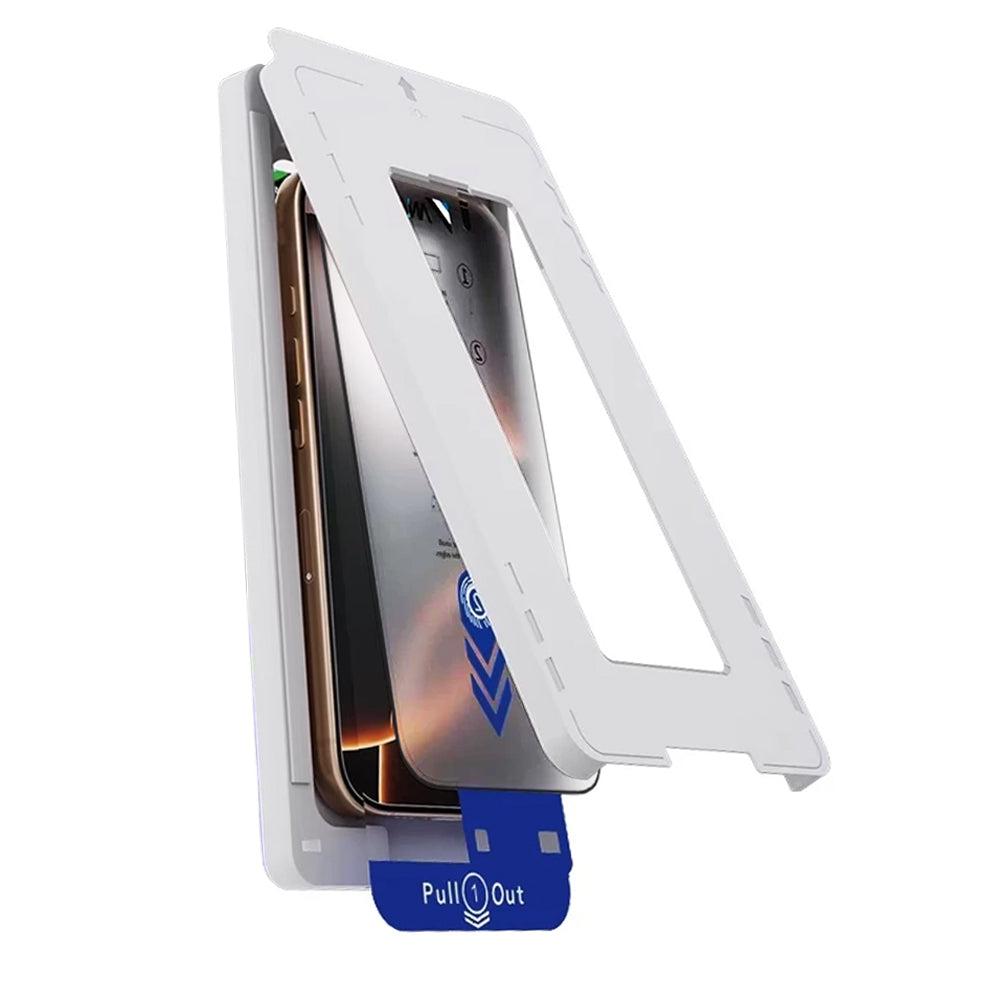 Anank 2X Reinforced Screen Protector for Apple iPhone 15 Pro Max, Tempered Glass, Full Glue, 2.5D, Black