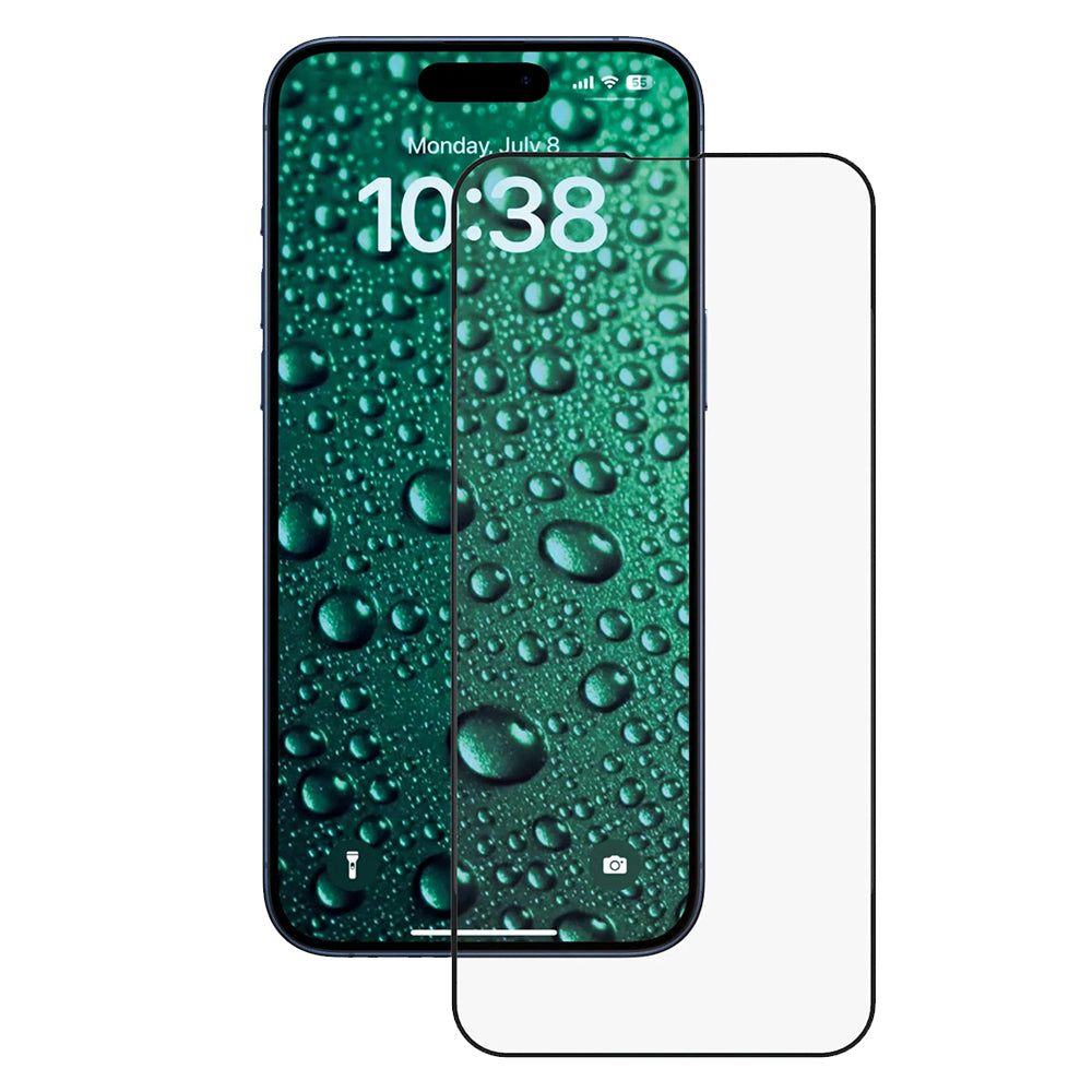 Anank 3X Reinforced Invisible Screen Protector for Apple iPhone 16 Pro Max, Tempered Glass, Full Glue, 3D, Black