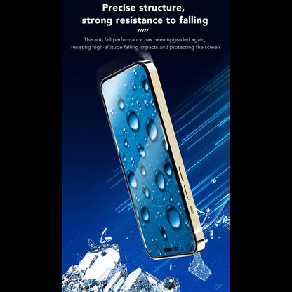 Anank 3X Reinforced Screen Protector for Apple iPhone 15 Pro, Tempered Glass, Full Glue, 2.5D, Black
