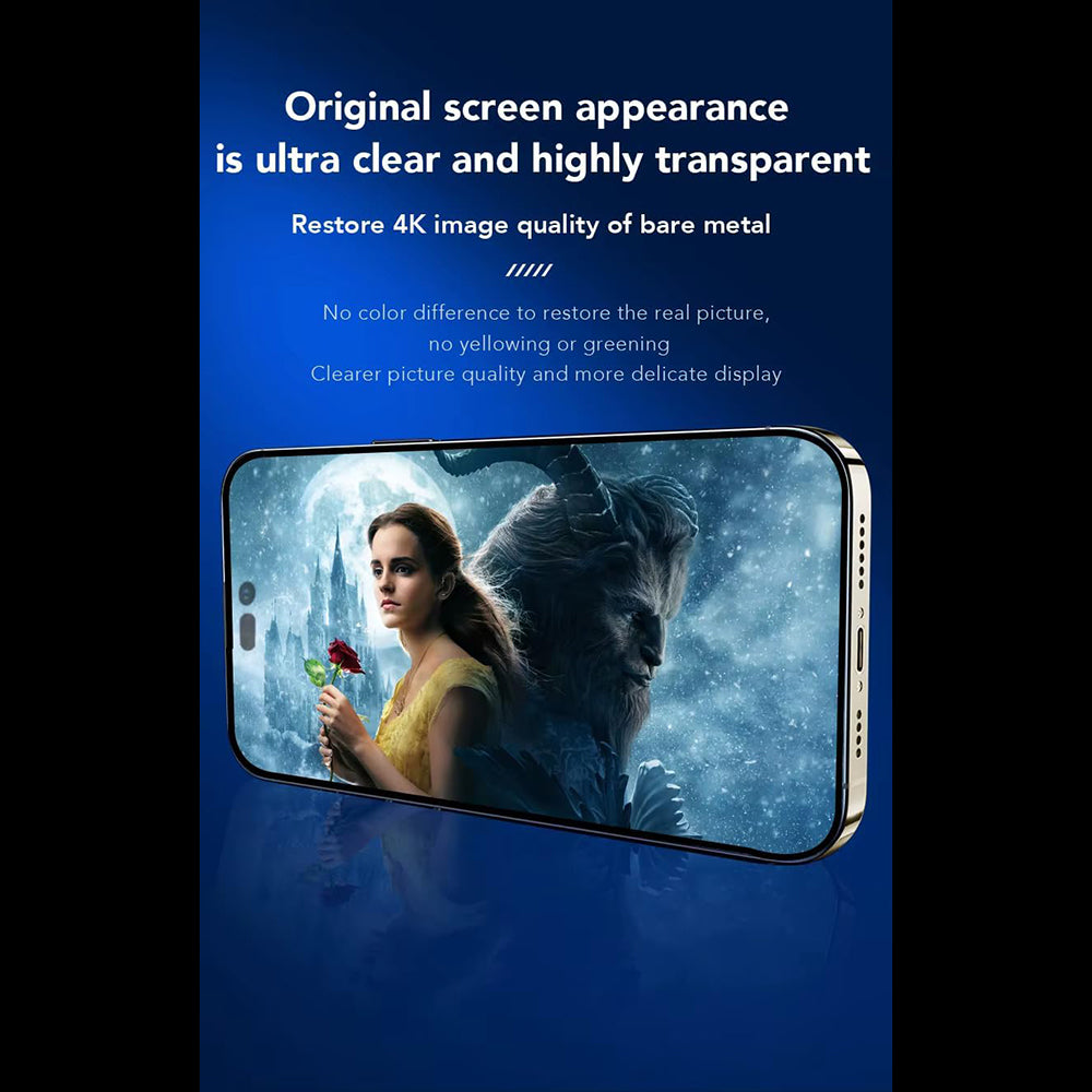 Anank 3X Reinforced Screen Protector for Apple iPhone 15, Tempered Glass, Full Glue, 2.5D, Black