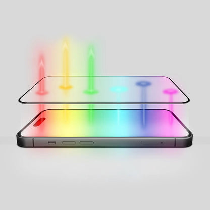 Anti Blue Light Anank 5X Reinforced Screen Protector for Apple iPhone 17, Tempered Glass, Full Glue, 2.5D, Black