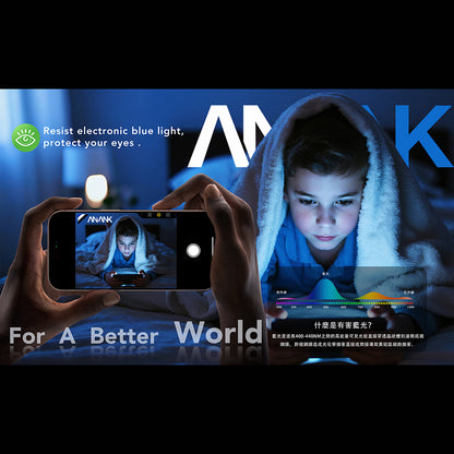 Anti Blue Light Anank 5X Reinforced Screen Protector for Apple iPhone 17, Tempered Glass, Full Glue, 2.5D, Black