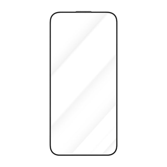 Blueo Crystal Anti-Scratch Screen Protector for Apple iPhone 16 Plus / 15 Plus, Tempered Glass, Full Glue, Black
