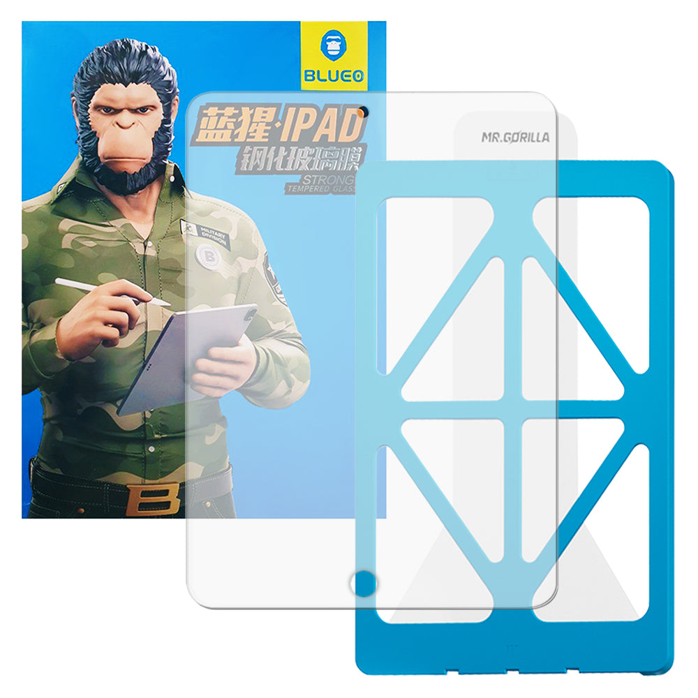 Blueo HD Applicator Pro Screen Protector Film for Apple iPad 10.2 (2021) / 10.2 (2020) / 10.2 (2019), Tempered Glass, Full Glue