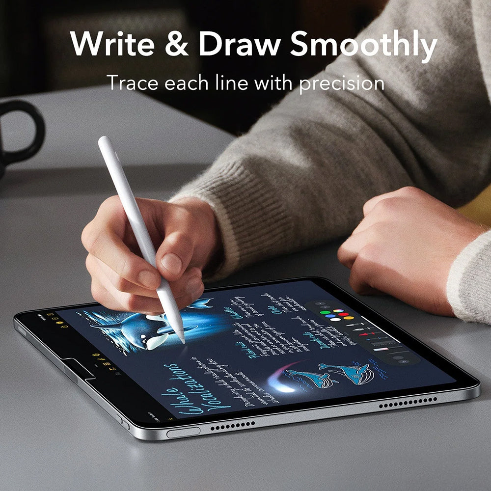 ESR Armorite Paper Feel UltraFit Screen Protector for Apple iPad (2025) / (2022), Tempered Glass, Full Glue, Set of 2 Pieces