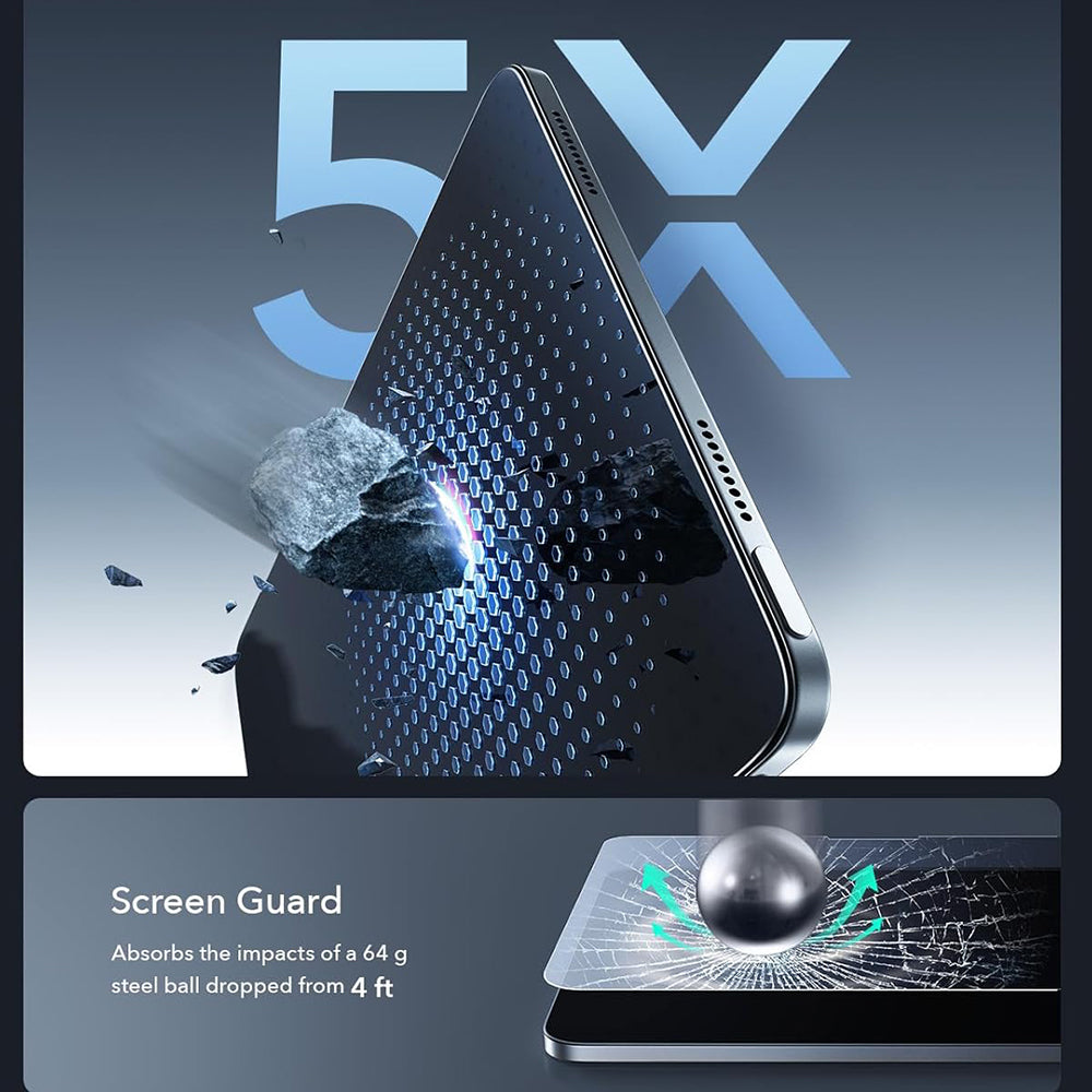 ESR Armorite Paper Feel UltraFit Screen Protector for Apple iPad (2025) / (2022), Tempered Glass, Full Glue, Set of 2 Pieces