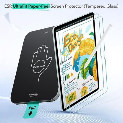 ESR Paper Feel UltraFit Screen Protector for Apple iPad Air 13 (2026) / Air 13 (2025) / Air 13 (2024), Plastic, Set of 2 pieces