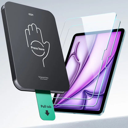 ESR UltraFit Screen Protector for Apple iPad Air 13 (2026) / Pro 13 (2025), Tempered Glass, Full Glue, Set of 2 pieces