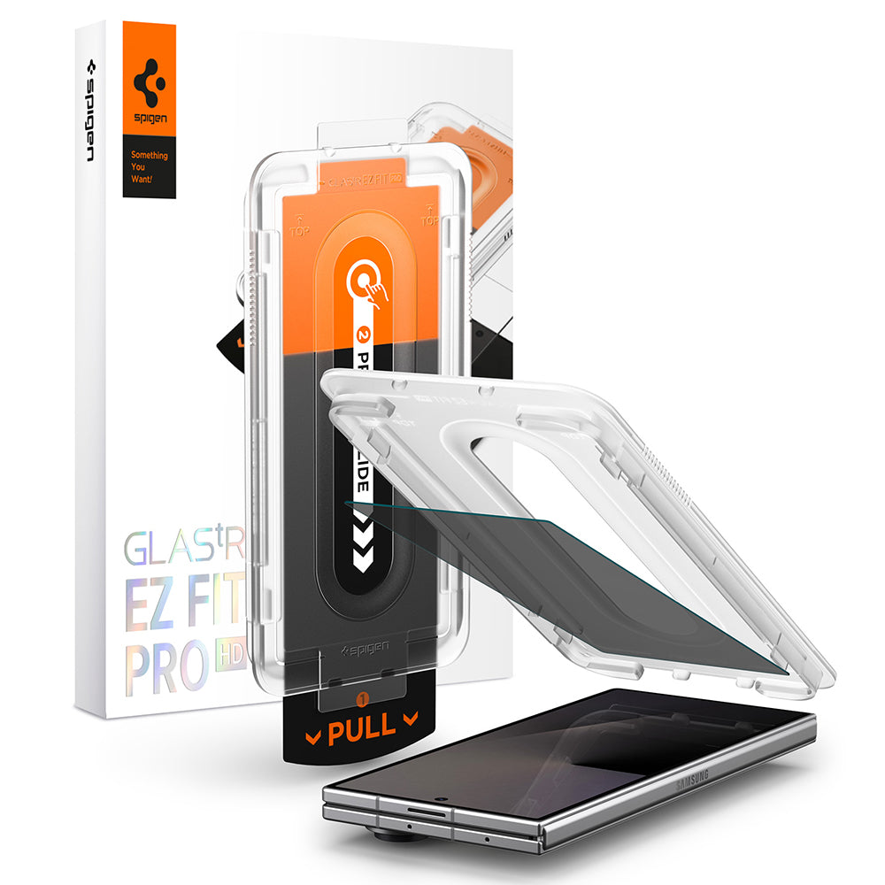 Spigen GlastR EZ FIT Pro HD Exterior Privacy Screen Protector for Samsung Galaxy Z Fold8 Ultra F976, Tempered Glass, Full Glue