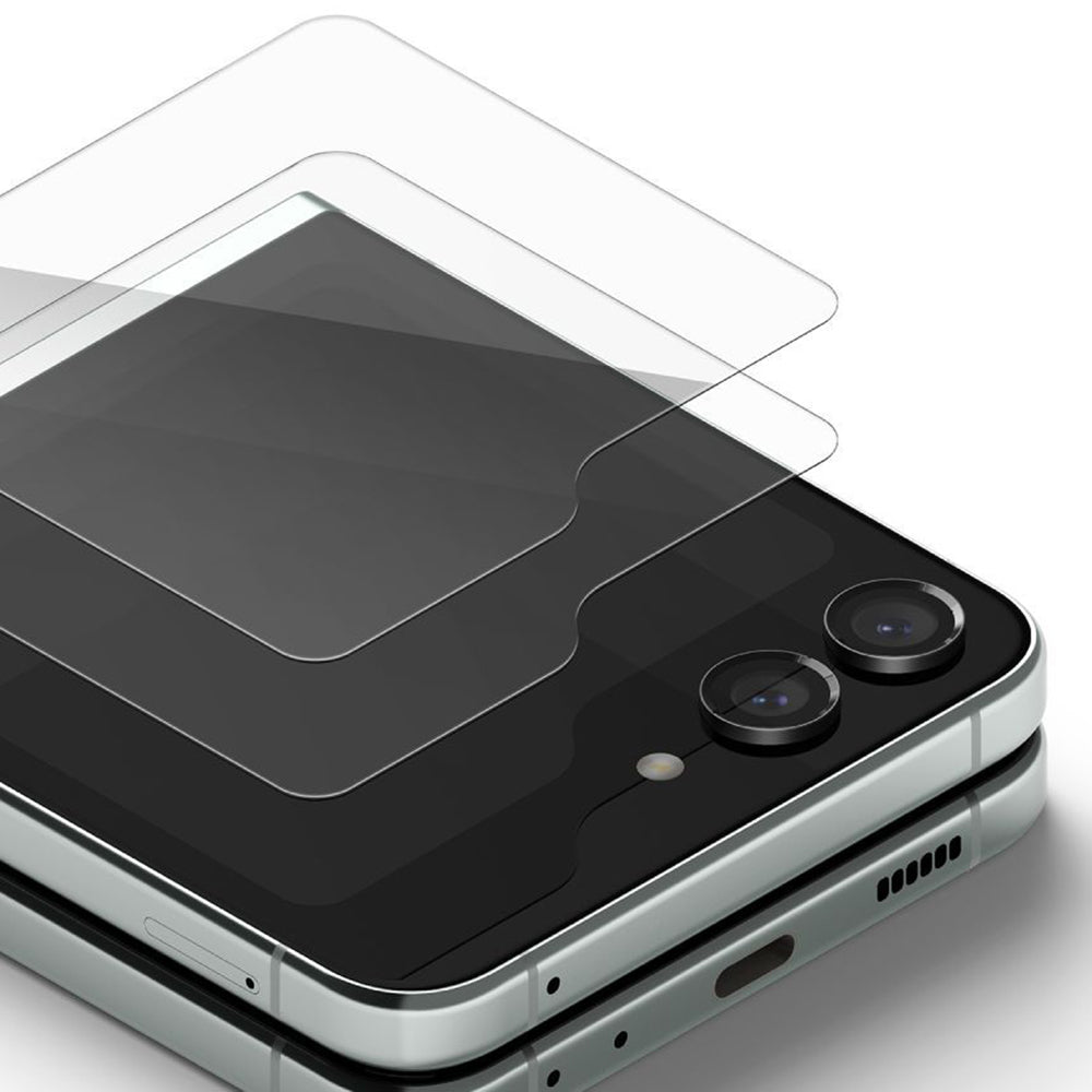 Ringke Exterior Screen Protector for Samsung Galaxy Z Flip5 F731, Tempered Glass, Full Glue, Set of 2 Pieces
