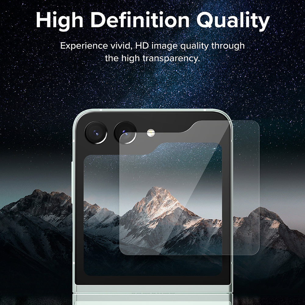 Ringke Exterior Screen Protector for Samsung Galaxy Z Flip5 F731, Tempered Glass, Full Glue, Set of 2 Pieces