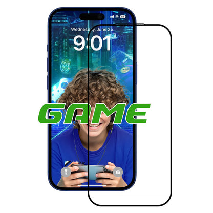 Anank 5X Reinforced Matte Screen Protector for Apple iPhone 17 Pro, Tempered Glass, Full Glue, 2.5D, Black