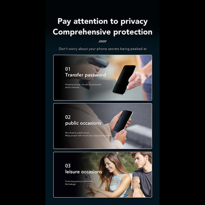 Anank 1X Reinforced 360 Privacy Screen Protector for Apple iPhone 14 Pro, Tempered Glass, Full Glue, 2.5D