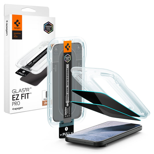 Spigen GlastR EZ FIT Pro Privacy Screen Protector for Google Pixel 11 Pro / 10 Pro, Tempered Glass, Full Glue, Set of 2 pieces AGL11481