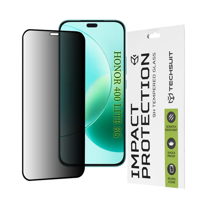 Privacy Techsuit Screen Protector Film for Honor 400 Lite / X8c / X8b, Tempered Glass, Full Glue, 111D