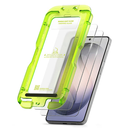 Ringke Easy Slide Screen Protector for Samsung Galaxy S26 S942, Tempered Glass, Full Glue, Set of 2 Pieces