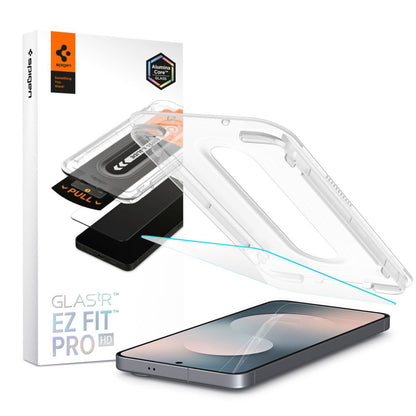 Spigen GlastR EZ FIT Pro HD Screen Protector for Samsung Galaxy S25 FE, Tempered Glass, Full Glue