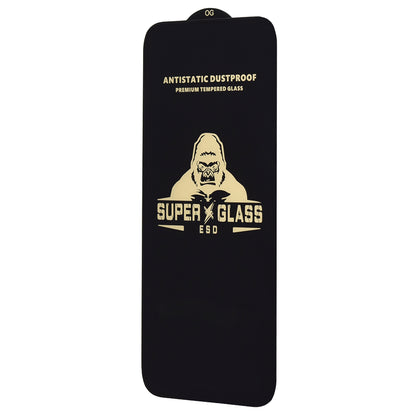 Techsuit Screen Protector Film for Apple iPhone 15 Pro Max, Tempered Glass, Full Glue, Black