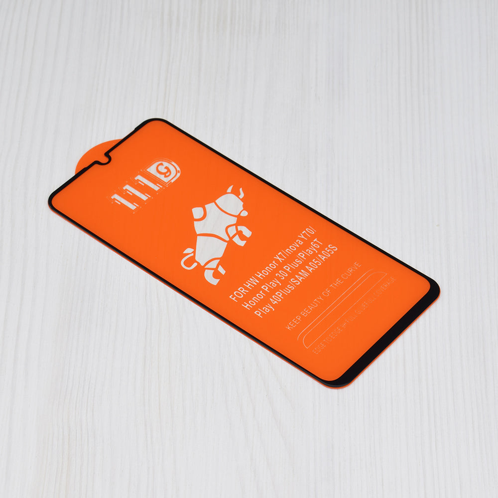 Techsuit Screen Protector for Realme C63 / C61, Tempered Glass, Full Glue, 111D, Black