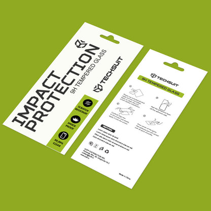 Techsuit Screen Protector Film for Realme P4x 4G / P4 Lite 4G, Tempered Glass, Full Glue, 111D, Black