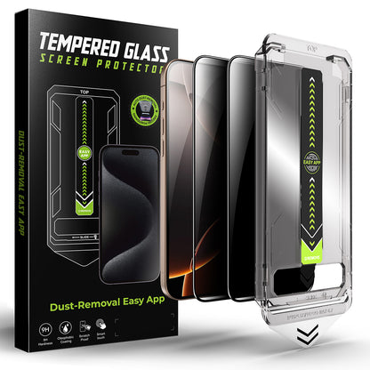 Privacy Screen Protector Techsuit TitanGlass for Apple iPhone 11 Pro Max / XS Max, Tempered Glass, Full Glue, Set of 2 pieces