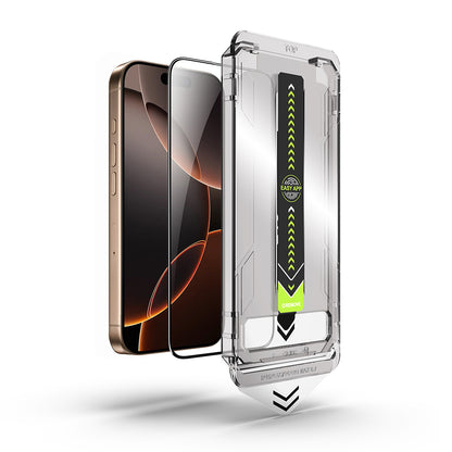 Techsuit TitanGlass Screen Protector for Apple iPhone 14 Pro, Tempered Glass, Full Glue, Black