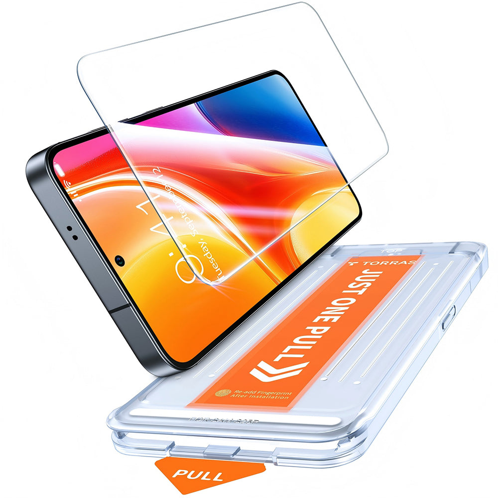 Torras GlassGo Install Master Screen Protector for Samsung Galaxy S26 S942, Tempered Glass, Full Glue, Transparent