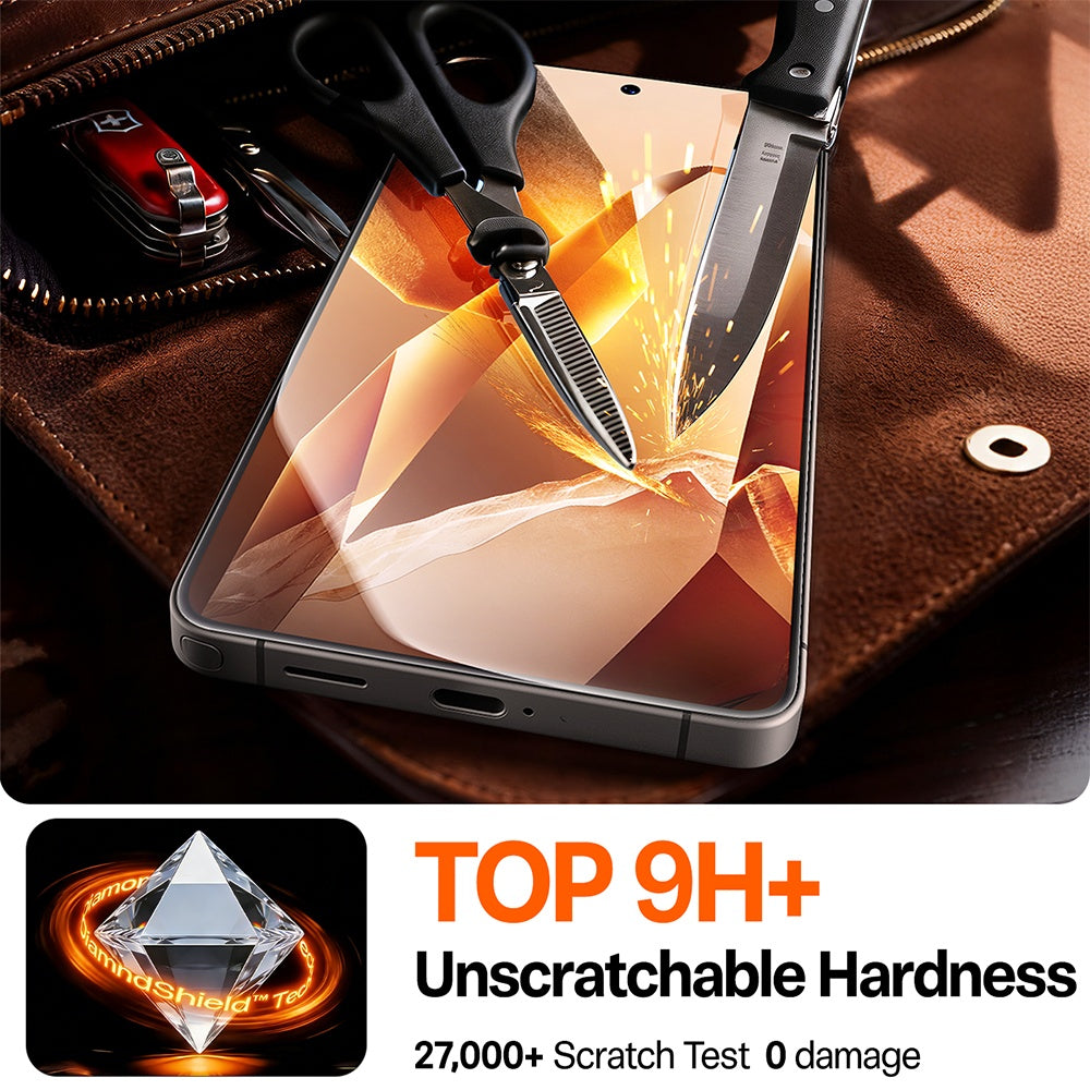 Torras GlassGo Install Master Screen Protector for Samsung Galaxy S26 S942, Tempered Glass, Full Glue, Transparent