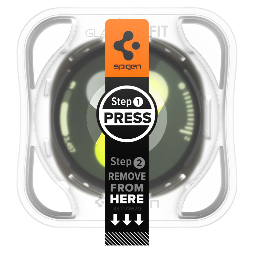 Spigen GlastR EZ FIT Protection Film for Samsung Galaxy Watch8 40mm, Set of 2 pieces, Tempered Glass AGL09876