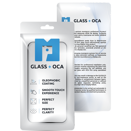 Screen Glass + OCA MP compatible with Samsung Galaxy S20 Ultra G988 / S20 Ultra 5G G988, Black