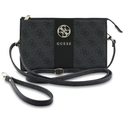 Universal Phone Bag, Guess, 4G Round Classic Logo Stripe, Black