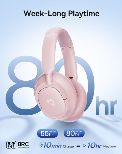 Baseus Bass BH1 NC Bluetooth Handsfree, MultiPoint, A2DP, ANC, Pink A0203704