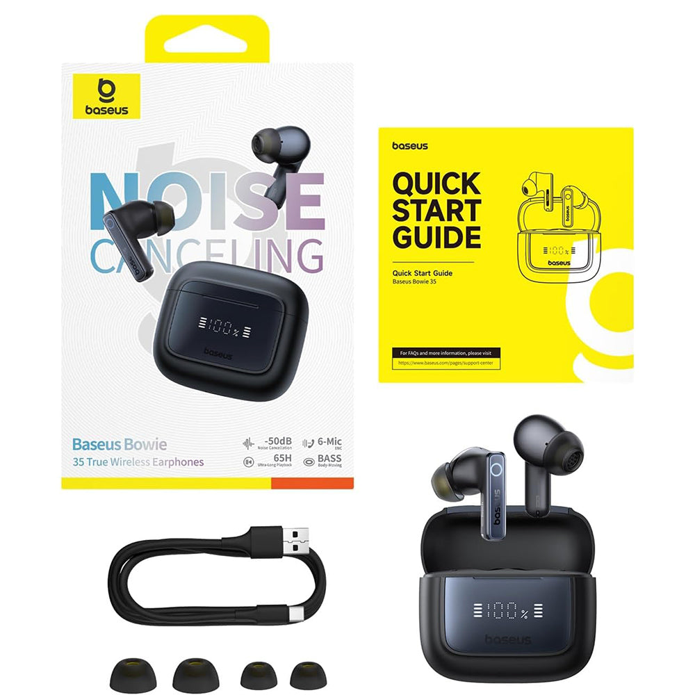 Handsfree Bluetooth Baseus Bowie 35, TWS, Black A00073800123-00