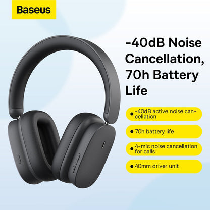 Baseus Bowie H1 Bluetooth Handsfree, A2DP, ANC, Gray NGTW230213
