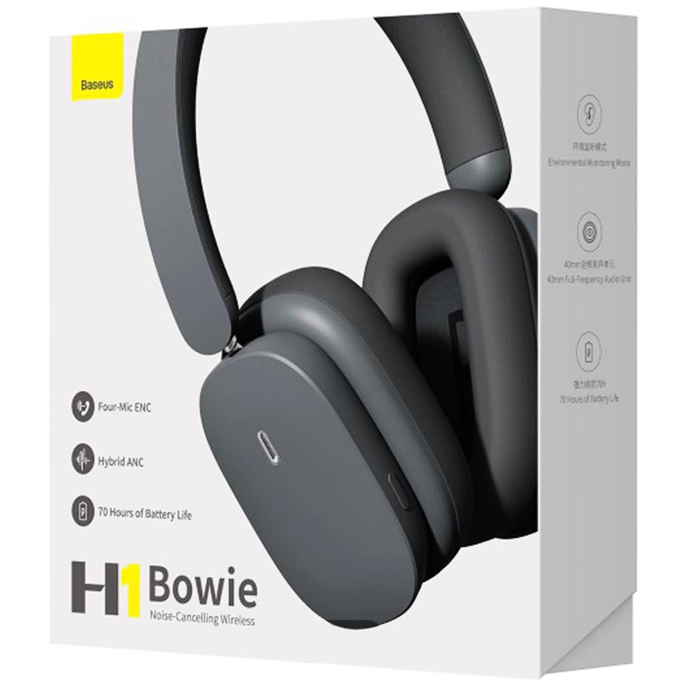 Baseus Bowie H1 Bluetooth Handsfree, A2DP, ANC, Gray NGTW230213