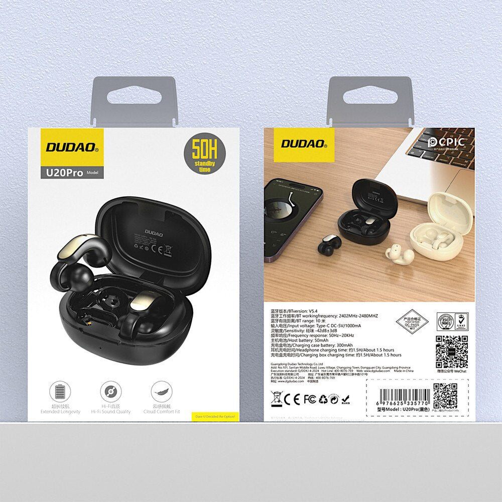 Dudao U20 Bluetooth Handsfree, TWS, Black