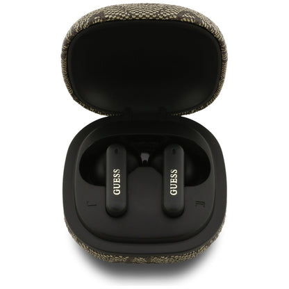 Handsfree Bluetooth Guess 4G Classic Metal Logo, TWS, Brown
