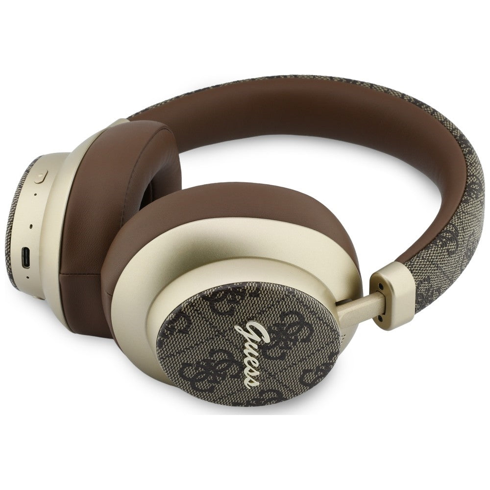 Handsfree Bluetooth Guess 4G Gold Script Metal, A2DP, Brown
