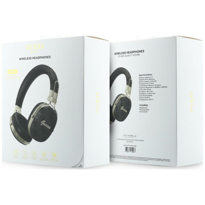 Handsfree Bluetooth Guess Metal 4G Script Logo, A2DP, Black