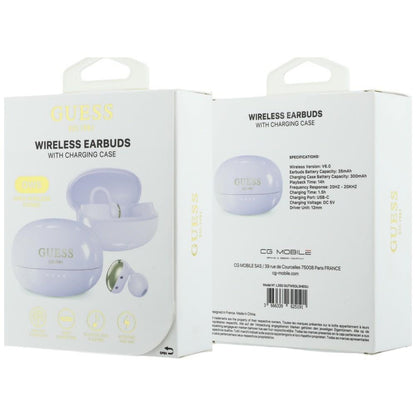 Handsfree Bluetooth Guess Metallic Finish Electroplated Parts Classic, TWS, Purple