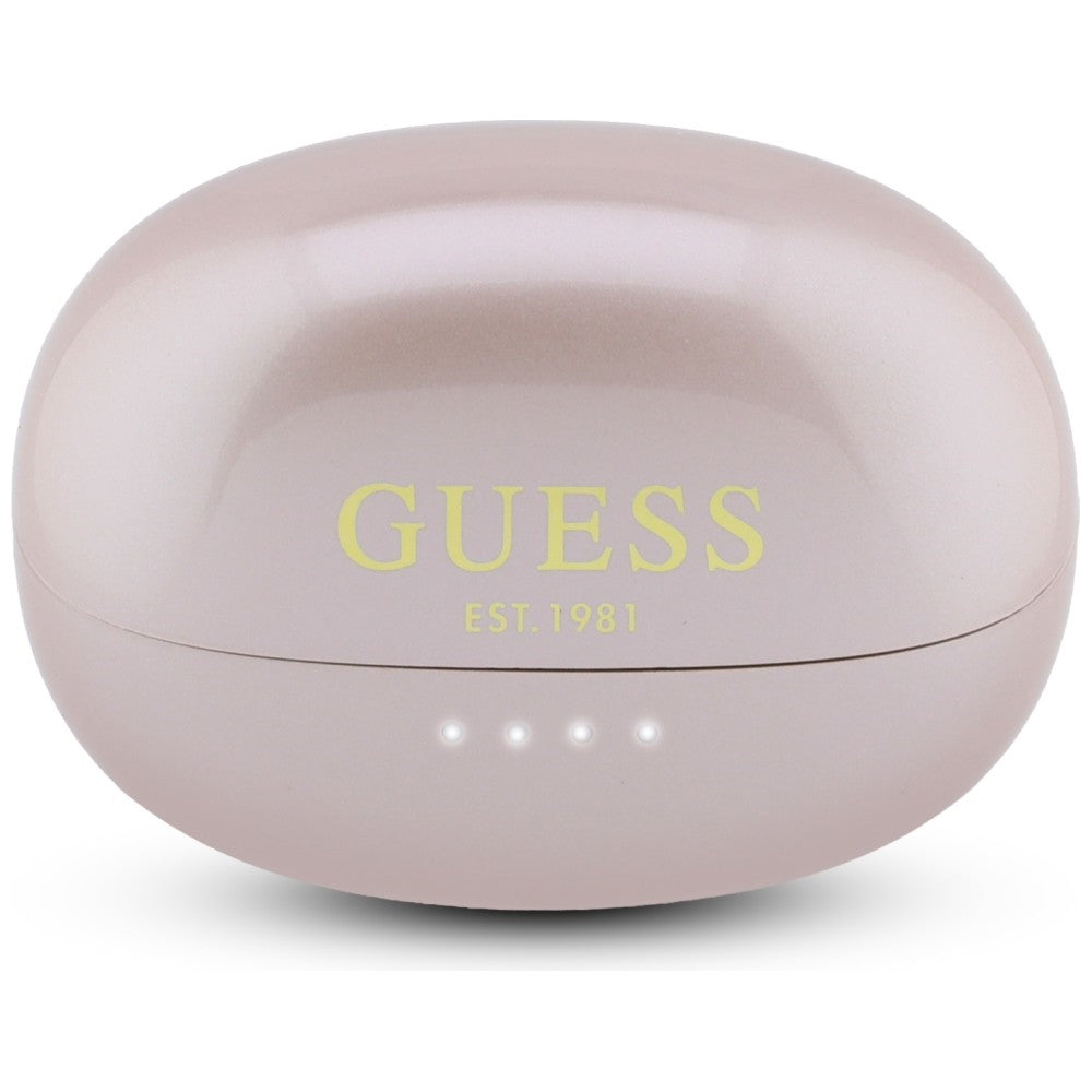 Handsfree Bluetooth Guess Metallic Finish Electroplated Parts Classic, TWS, Pink